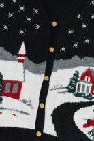 Vintage Snowy Landscape Ugly Christmas Vest (1980s)