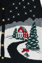 Vintage Snowy Landscape Ugly Christmas Vest (1980s)