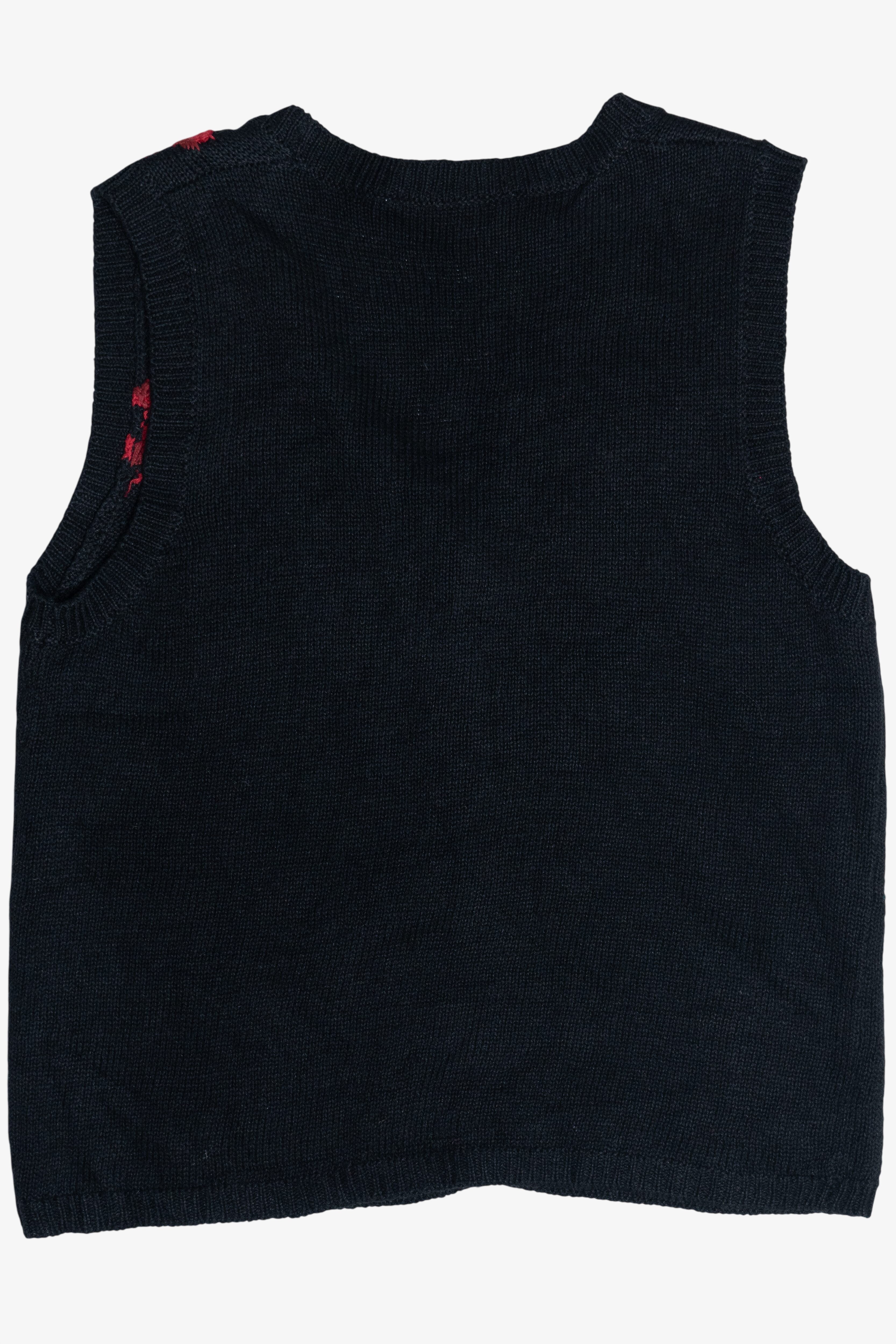 Vintage Cardinals And Flowers Ugly Christmas Vest (1990s)