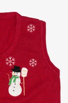 Vintage Red Snowmen Ugly Christmas Vest (2000s)