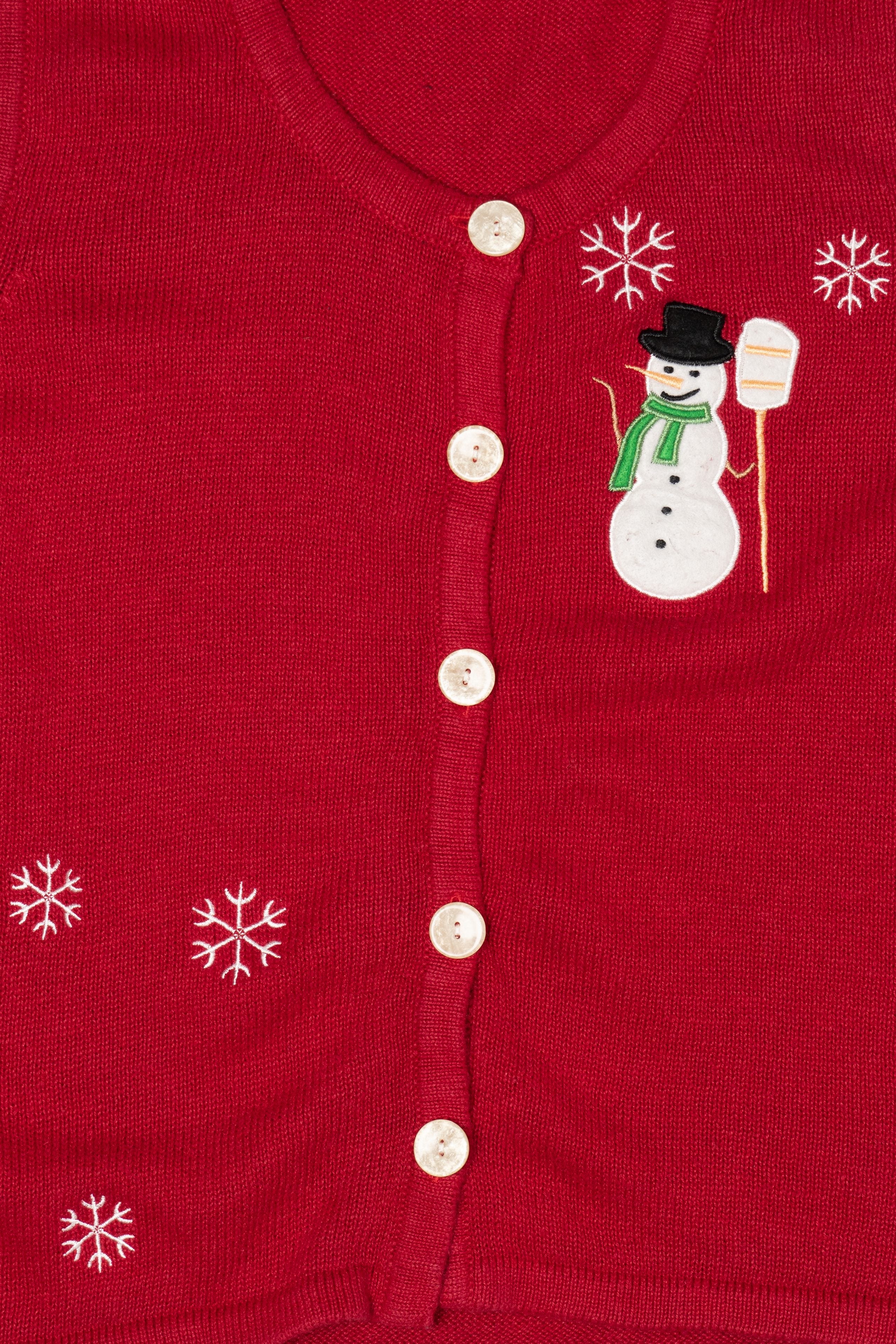 Vintage Red Snowmen Ugly Christmas Vest (2000s)