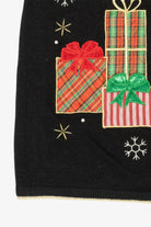 Vintage Black Presents Ugly Christmas Vest (2000s)