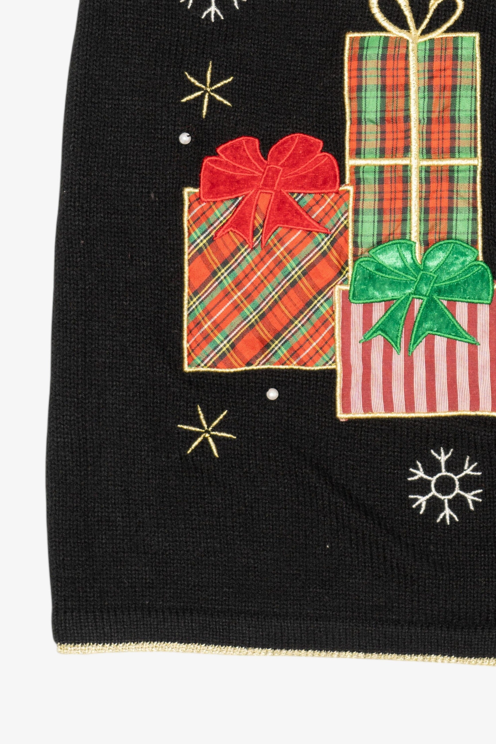 Vintage Black Presents Ugly Christmas Vest (2000s)