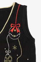 Vintage Black Presents Ugly Christmas Vest (2000s)