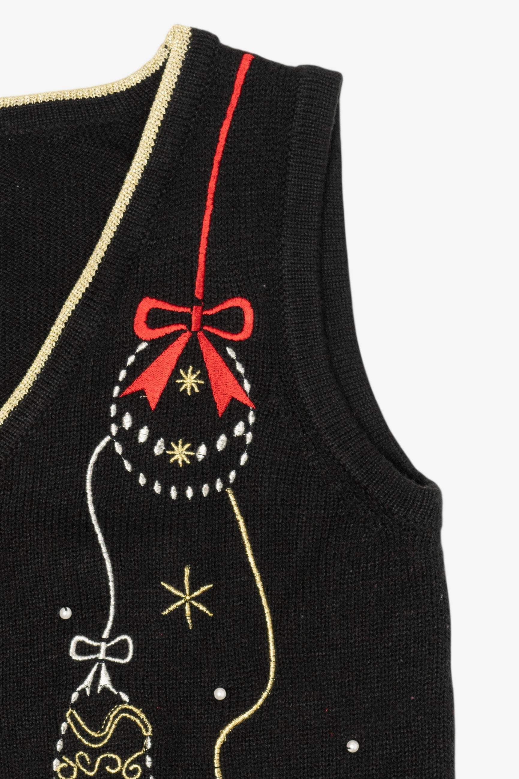 Vintage Black Presents Ugly Christmas Vest (2000s)