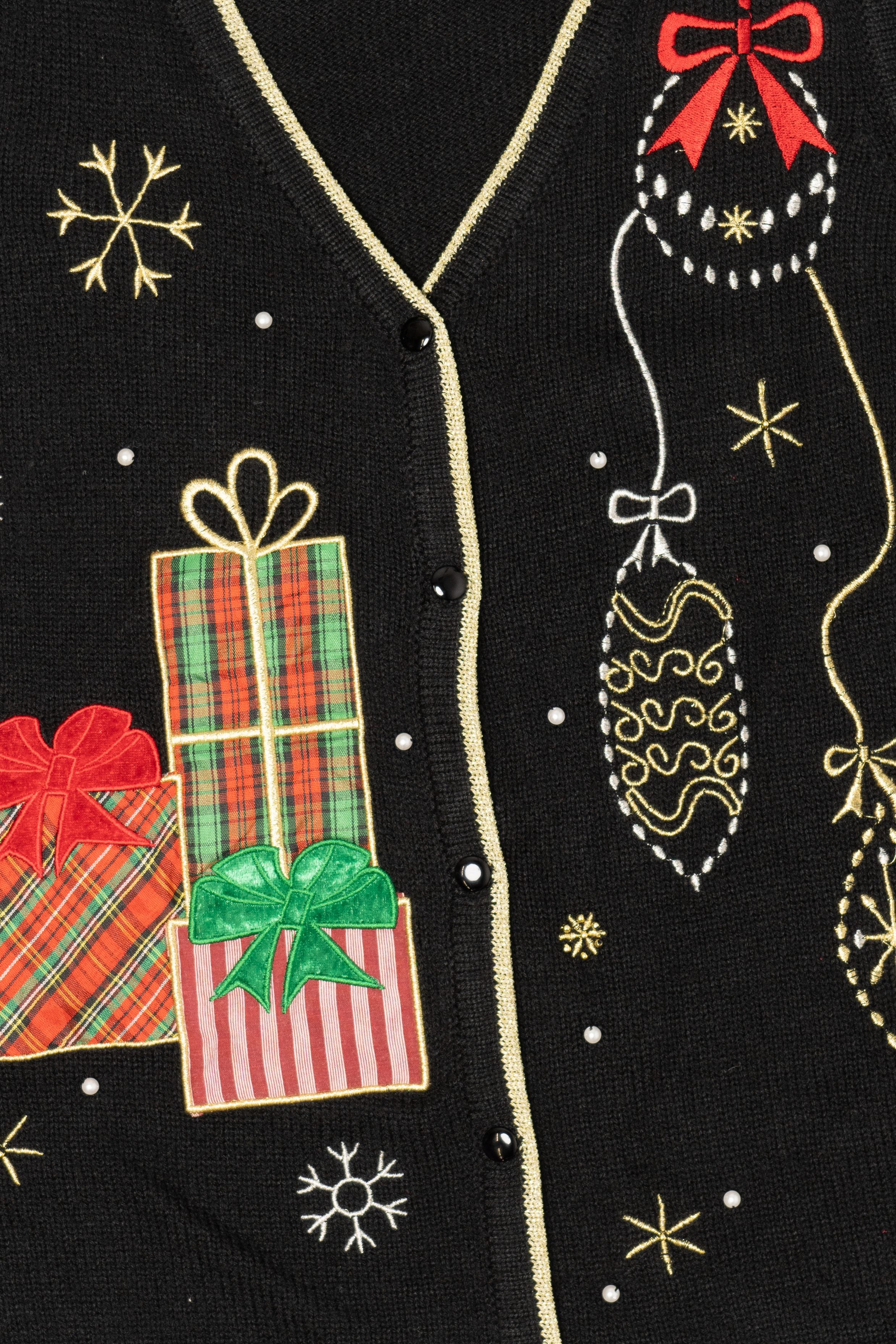 Vintage Black Presents Ugly Christmas Vest (2000s)