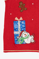 Vintage Red White Stag Snowman Ugly Christmas Vest (2000s)