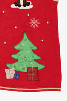 Vintage Red White Stag Snowman Ugly Christmas Vest (2000s)