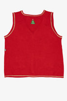 Vintage Red White Stag Snowman Ugly Christmas Vest (2000s)