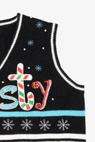 Vintage Black "Frosty" Snowmen Ugly Christmas Vest (2000s)