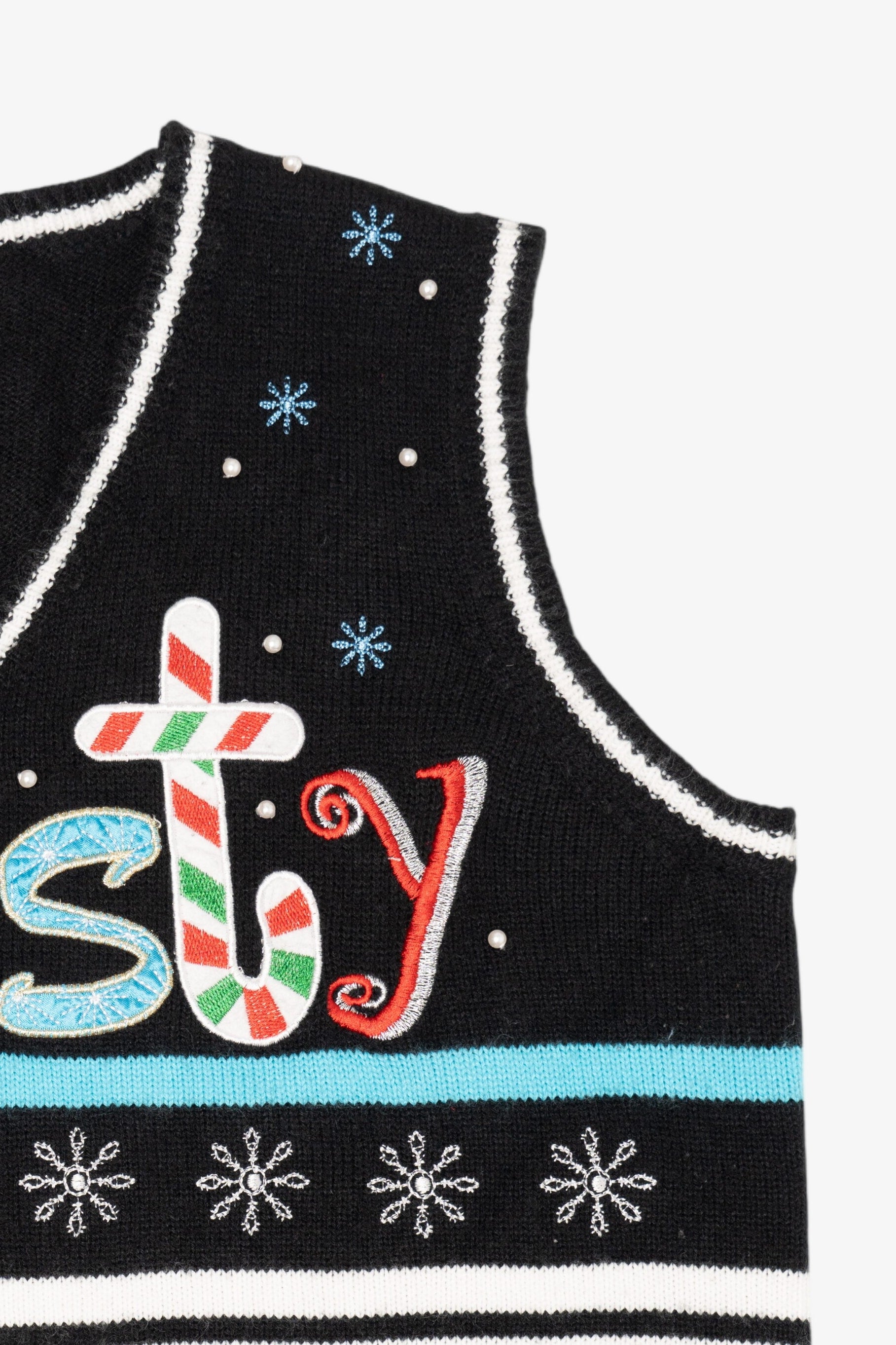 Vintage Black "Frosty" Snowmen Ugly Christmas Vest (2000s)