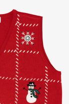 Vintage Red Croft & Barrow Snowmen Ugly Christmas Vest (2000s)