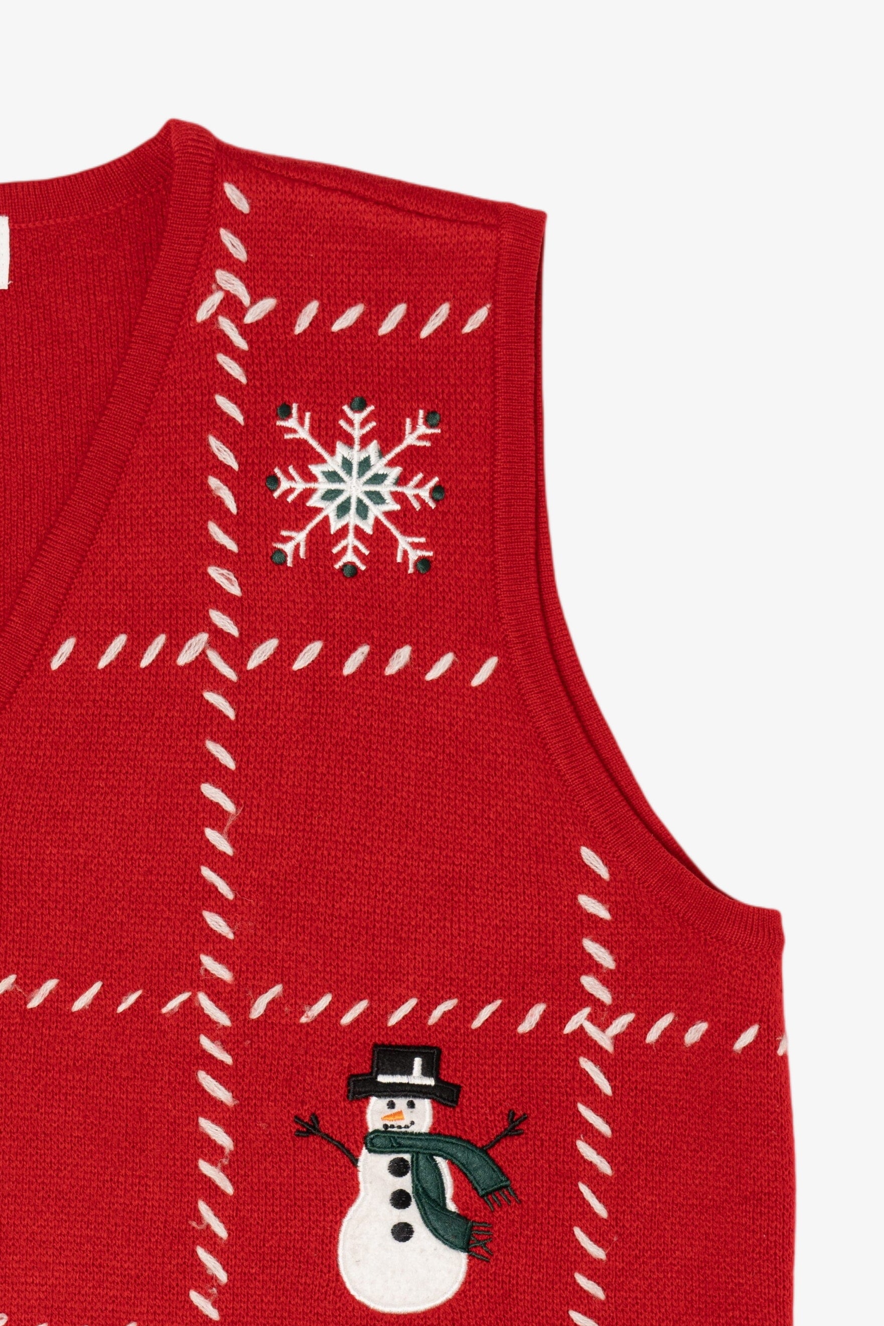 Vintage Red Croft & Barrow Snowmen Ugly Christmas Vest (2000s)