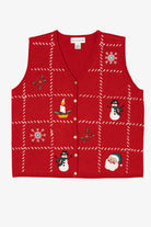 Vintage Red Croft & Barrow Snowmen Ugly Christmas Vest (2000s)