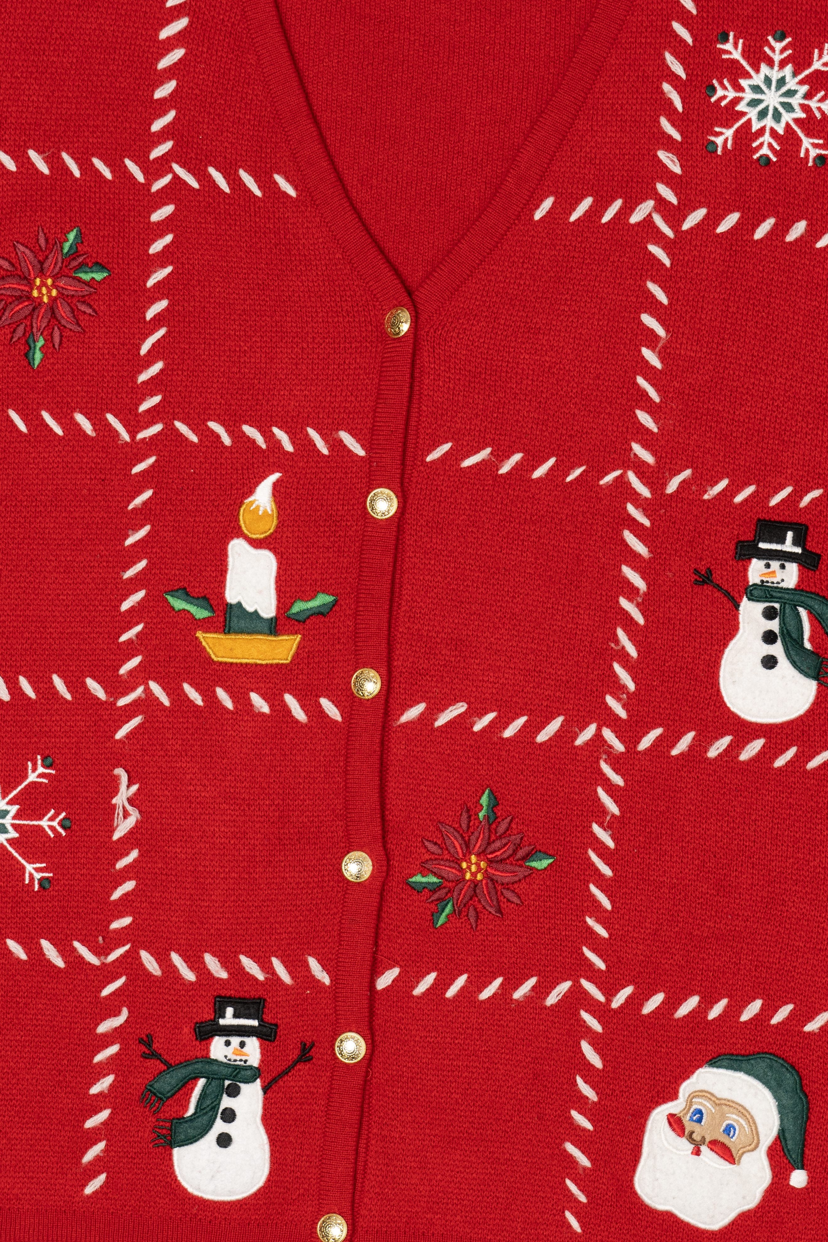 Vintage Red Croft & Barrow Snowmen Ugly Christmas Vest (2000s)