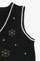 Vintage Black White Stag Reindeer Ugly Christmas Vest (2000s)