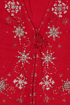 Vintage Red Designers Originals Studio Snowflakes Christmas Vest (1990s)