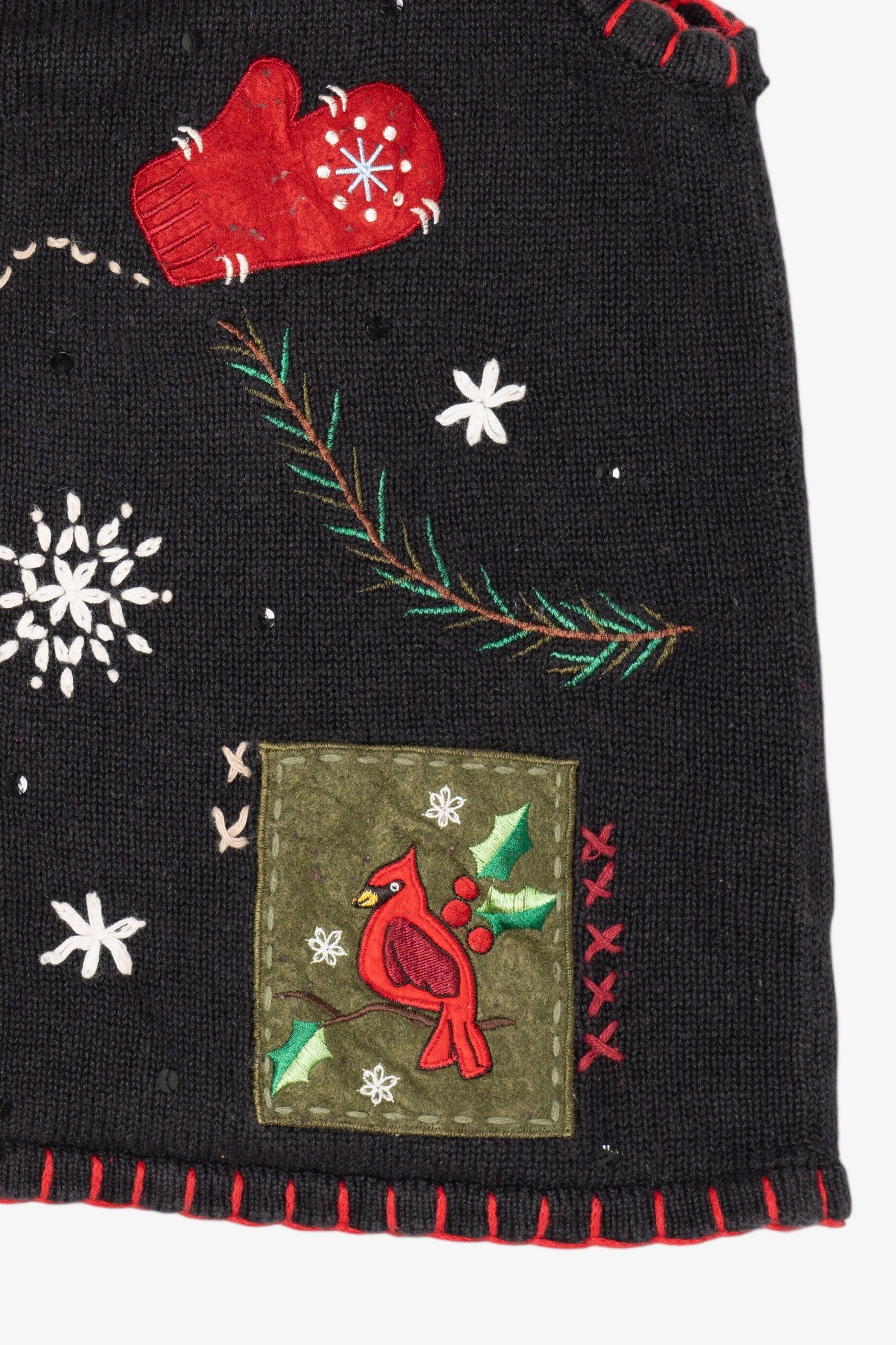 Vintage Black Basic Editions Ugly Christmas Vest (1990s)