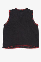 Vintage Black Basic Editions Ugly Christmas Vest (1990s)