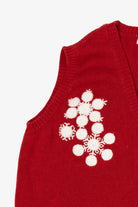 Vintage Red Holiday Editions Snowflakes Ugly Christmas Vest (1990s)