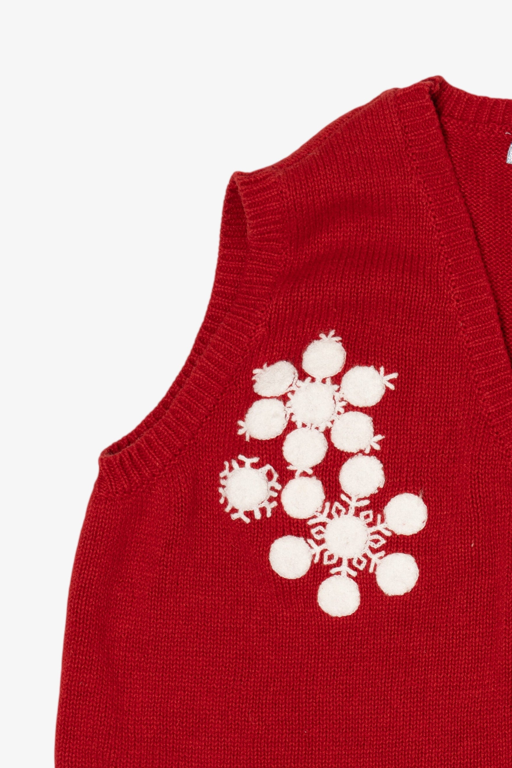 Vintage Red Holiday Editions Snowflakes Ugly Christmas Vest (1990s)