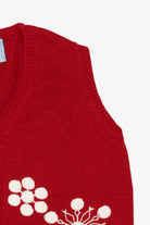 Vintage Red Holiday Editions Snowflakes Ugly Christmas Vest (1990s)