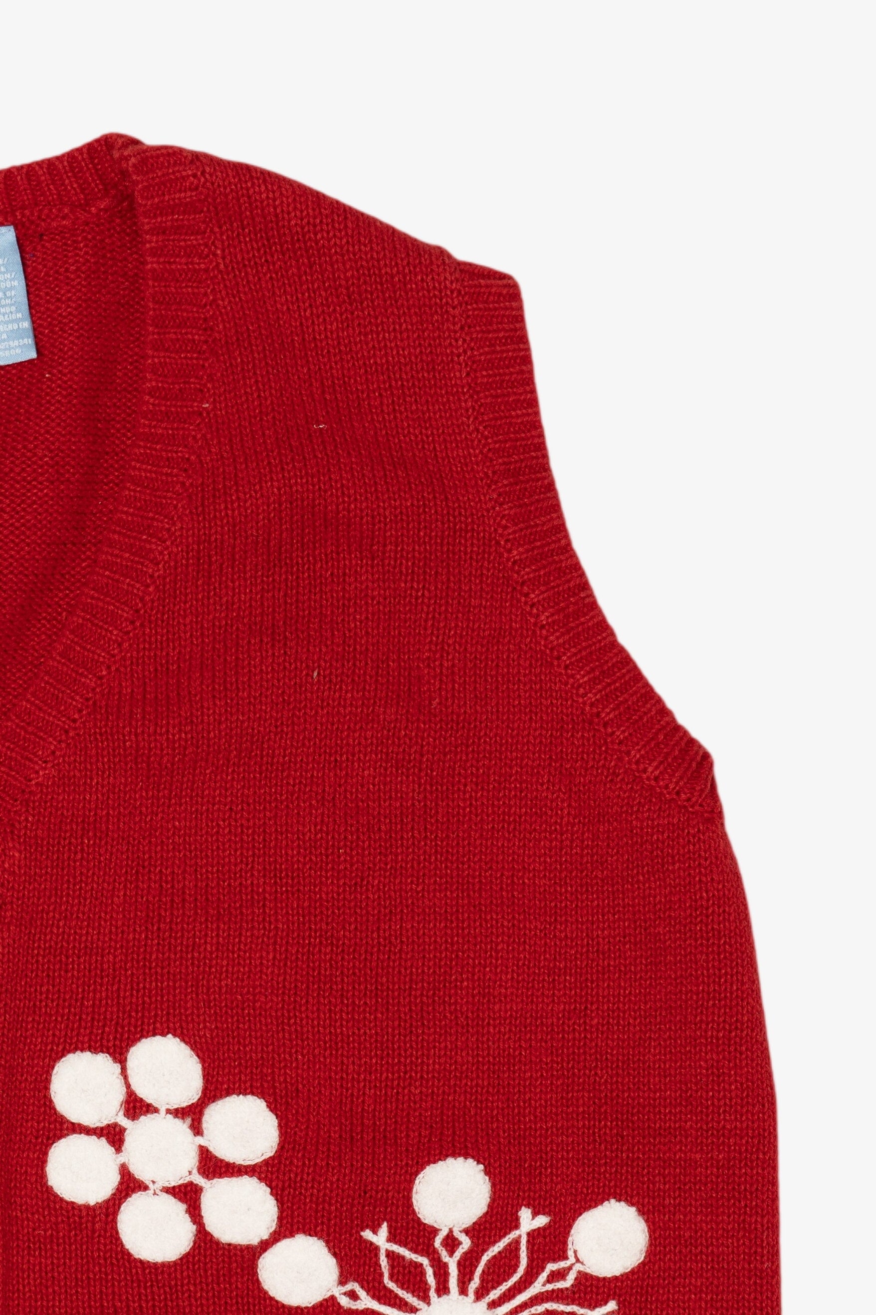 Vintage Red Holiday Editions Snowflakes Ugly Christmas Vest (1990s)