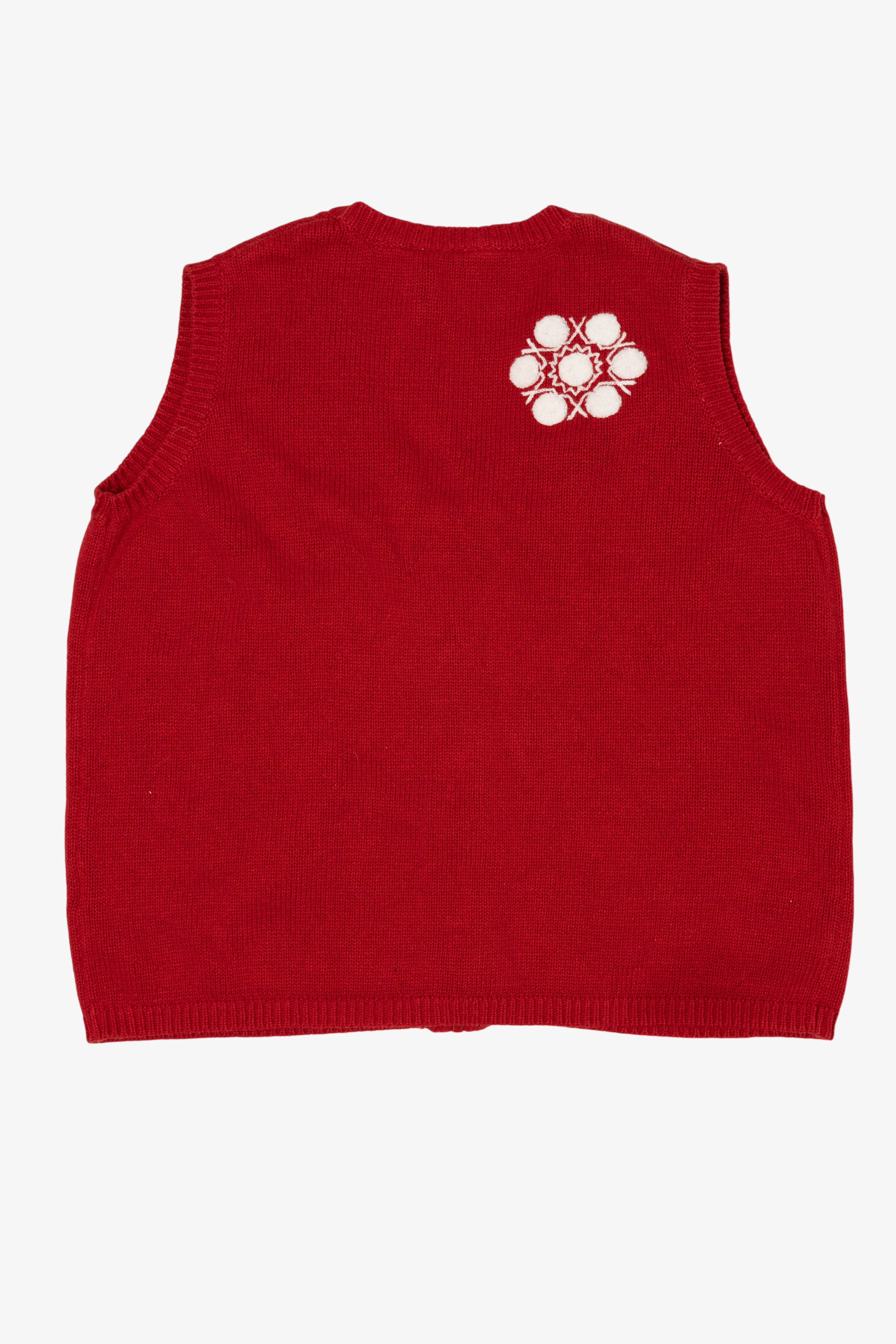 Vintage Red Holiday Editions Snowflakes Ugly Christmas Vest (1990s)