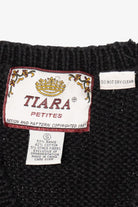 Vintage Black Tiara Stockings Ugly Christmas Vest (1990s)