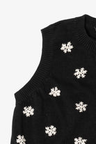 Vintage Black Snowflakes Ugly Christmas Vest (2000s)