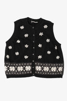 Vintage Black Snowflakes Ugly Christmas Vest (2000s)
