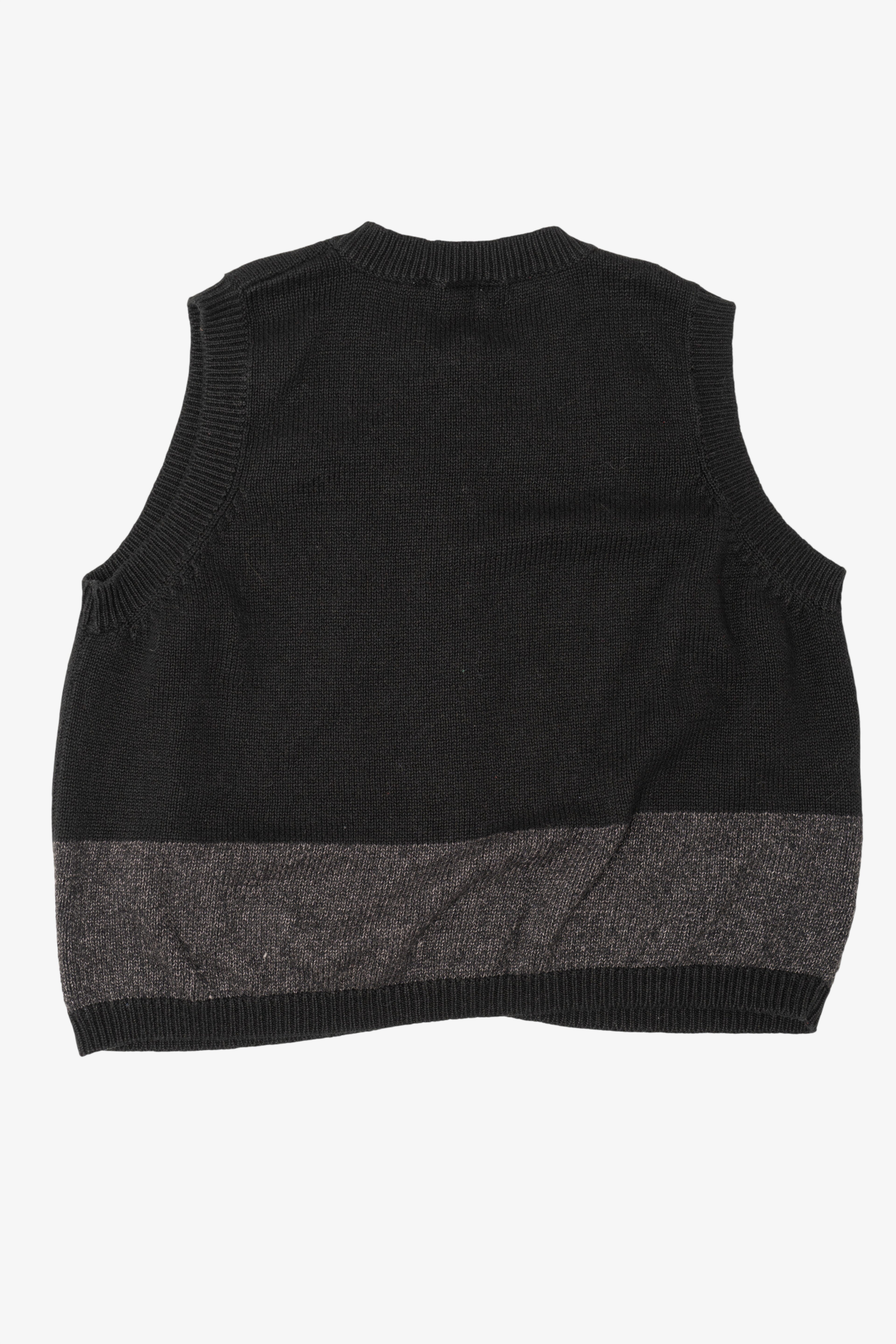 Vintage Black Snowflakes Ugly Christmas Vest (2000s)
