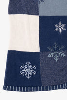 Vintage Blue Crystal Kobe Snowflakes Ugly Christmas Vest (2000s)