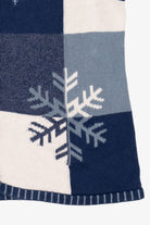 Vintage Blue Crystal Kobe Snowflakes Ugly Christmas Vest (2000s)