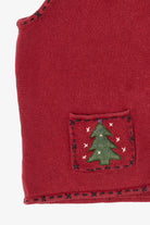 Vintage Red Cottage Cove Ugly Christmas Pocket Vest (1990s)