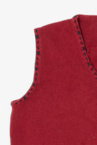 Vintage Red Cottage Cove Ugly Christmas Pocket Vest (1990s)