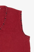 Vintage Red Cottage Cove Ugly Christmas Pocket Vest (1990s)