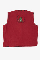 Vintage Red Cottage Cove Ugly Christmas Pocket Vest (1990s)