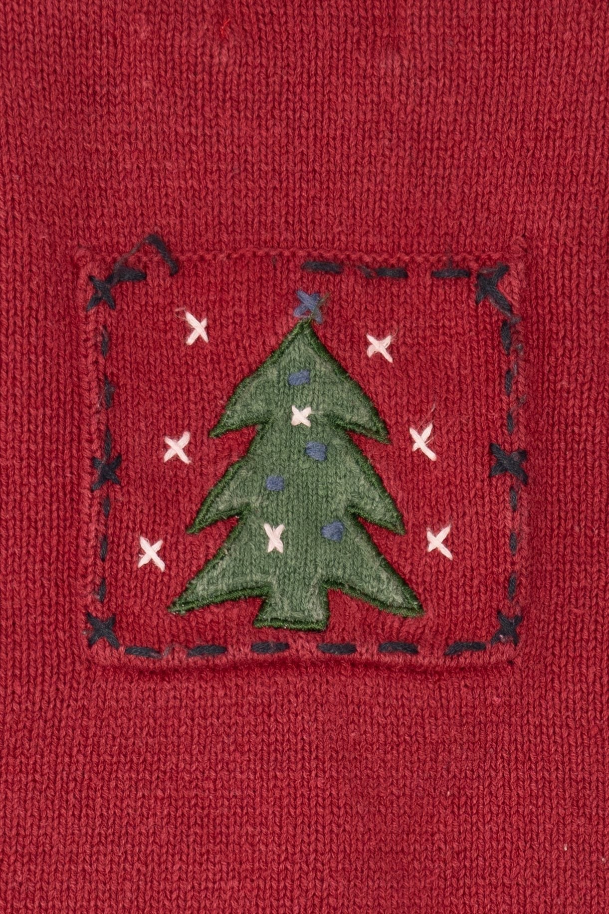 Vintage Red Cottage Cove Ugly Christmas Pocket Vest (1990s)