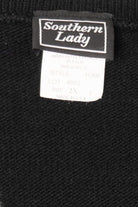 Vintage Black Southern Lady Embroidered Landscape Ugly Christmas Vest (1980s)
