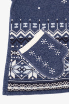 Vintage Blue Classic Elements Mitten Pockets Ugly Christmas Vest (2000s)