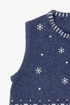 Vintage Blue Classic Elements Mitten Pockets Ugly Christmas Vest (2000s)
