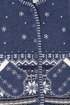 Vintage Blue Classic Elements Mitten Pockets Ugly Christmas Vest (2000s)