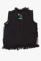 Vintage Black Skating Snowmen Ugly Christmas Vest (2000s)