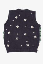 Vintage Navy Blue Northcrest Snowmen Ugly Christmas Vest (1990s)