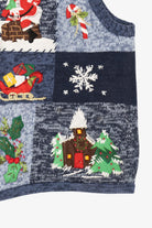 Vintage Blue One Step Up Ugly Christmas Vest (2000s)