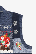 Vintage Blue One Step Up Ugly Christmas Vest (2000s)