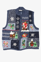 Vintage Blue One Step Up Ugly Christmas Vest (2000s)