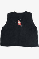Vintage Susan Bristol Hand Embroidered Felted Santas Ugly Christmas Sweater (2000s)