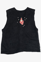 Vintage Susan Bristol Hand Embroidered Felted Santas Ugly Christmas Sweater (2000s)